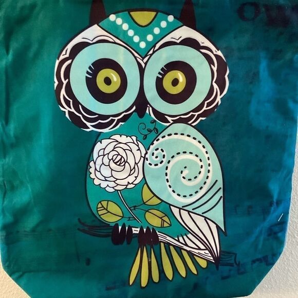 COPY - BOHO OWL ZIP TOP TOTE BAG - Picture 1 of 4